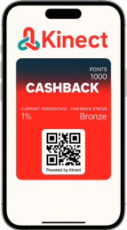 Kinect Cashback loyalty card preview on iPhone